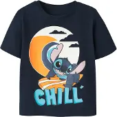 Name it Shirt 'NMMMAMBA STITCH' navy / neonblauw / oranje / offwhite