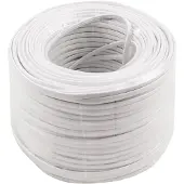 S-Conn Telefoonkabel 4-aderig op rol | CCA (AWG30) | plat | wit | 100 meter