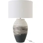 J-Line tafellamp Rolph - keramiek - zwart/beige