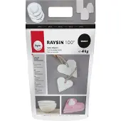 Rayher Hobby Materialen Gipsgietsel Raysin 100, "wit", 4 kg zak