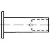 Toolcraft TO-5454255 Massieve holle klinknagel 5 mm 100 stuk(s)