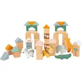 Small Foot - Houten Bouwblokken Safari, 50dlg.
