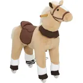 AIYAPLAY Kids Rocking Horse-PP-katoen, Polyester-72L x 32B x 80H cm-Bruin