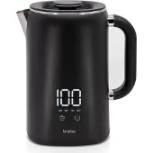 Briebe KT1175BLK, 1,7 liter, 1500 watt, zwart, roestvrij staal, verstelbare thermostaat, waterniveau-indicator