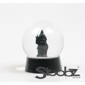 Stoobz Design Stoobz Kabouter f*ck you schudbol zwart zwart Polyresin Sneeuwbol