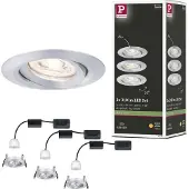 Paulmann Inbouwspot Led Nova Mini Kantelbaar Aluminium 3x4w