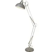 Searchlight Vloerlamp Goliath, alu / grijs / zink, Woon-/ Eetkamer, metaal, Modern, vloerlamp