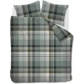 Beddinghouse Dekbedovertrek Vernon Groen Flanel-240 x 200 / 220 cm | Lits-Jumeaux
