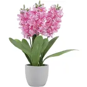 Mansion Atmosphere Kunstbloemen hyacint roze 28xH41cm roze Kunststof Kunstplant