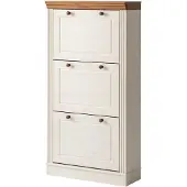 Notio Living Anita-Schoenenkast - 3 Kleppen - Wit Grenen