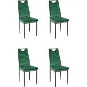 Loft 24 Mandy-Eetkamerstoelen - Set van 4 - Donkergroen