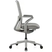 Hjh OFFICE Bureaustoel / draaistoel VERVIO Rugleuning 3D-netstof / zitting stof grijs