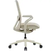 Hjh OFFICE Bureaustoel / draaistoel VERVIO Rugleuning 3D-netstof / zitting stof beige