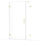 Maxaro Diamond Douchedeur | 115 cm Glanzend lichtgoud Helder glas Draaideur
