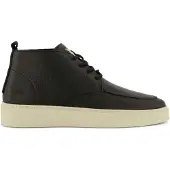 Rehab hoge sneakers zwart effen leer