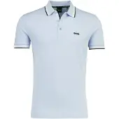 BOSS Shirt 'Paddy' lichtblauw / zwart / wit