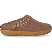 Tofvel open Unisex Beige Wolvilt | Maat 37