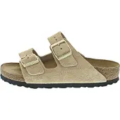 Birkenstock Dames Leren sandalen Arizona Leve (smalle pasvorm) beige (42), Leer, Plat, Geen, Casual 1029260