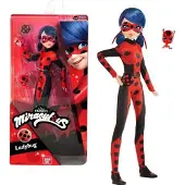 Big Buy Cooking - Miraculous - Pop - Lieveheersbeestje Tijd om te ontdoen van kwaad - 26 cm Gearticuleerde modepop - Officieel gelicentieerde Miraculous - Zwart en rood kostuum Lieveheersbeestje Doll - P50006