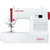 Veritas Sewing Rubina, wit, computergestuurde naaimachine, overlockfunctie, geschikt voor naaien, 1 stap, 4,5 mm, LED-verlichting