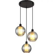 Globo Design Hanglamp Ulf 3 Lichts Zwart