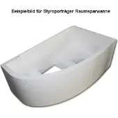 Hak Andra L asymmetrisch bad 170x90x45cm, grijs