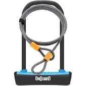 Onguard Zámel hoefijzervormig, 115x230x11 mm + ketting 1200x10 mm, blauw, met 2 sleutels en beugel