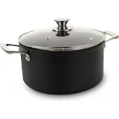 Genius Cerafit Plasma kookplaat, roestvrij staal, 5 liter, 24 cm, zwart