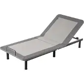 Beliani BRUNOY - Bedframe verstelbaar - Grijs - 80 x 200 cm - Polyester
