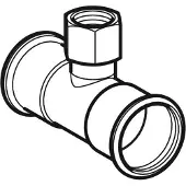 Geberit T-stuk sf 108-3/4''-108mm m/m Mapress