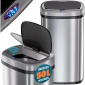 Monzana Sensor afvalbak roestvrij staal 40L