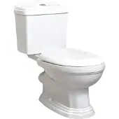 Kerra Retro duoblok toilet staand met reservoir en zitting