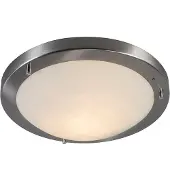 QAZQA Moderne plafonnière staal 31 cm IP44 - Yuma