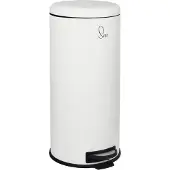SVITA T30 prullenbak - pedaalemmer 30 liter inclusief binnenemmer rond keukenhulp wit