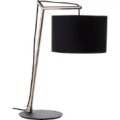 Eglo Tafellamp Annice Hoogte 52 cm, E14, metaal/textiel, zwart mat/messingkleurig geborsteld
