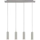 LINDBY Hanglamp Joffrey, dimbaar, wit / opaal, Woon-/ Eetkamer, metaal, Modern, hanglamp