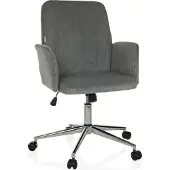 Hjh OFFICE Bureaustoel / draaistoel / kuipstoel SOLAO CORD stof grijs
