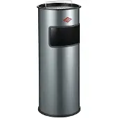 Wesco Staande Asbak met zeef zonder inzet | 30 Liter | Metaal - Grafiet | Afvalbak met Asbak Staand - Made in Germany