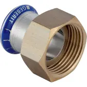 Geberit Mapress roestvrij staal overgang met wartelmoer, DN 32 / 40, dø 35 mm, 35036