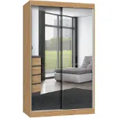 Top E Shop Topeshop IGA 120 ART A set, eikenhout, garderobe, 7 planken, 2 deuren, eikenhout, spaanplaat