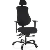 Hjh OFFICE Bureaustoel / Directiestoel 24 HOURS BASIC stof zwart