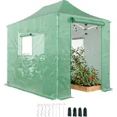 Outsunny opklapbare kas, ongeveer 200x300x270 cm, foliekas met zadeldak