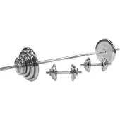 Gorilla Sports Halterset 100 kg Chroom