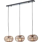 Brilliant Hanglamp Woodball Rotan 3xe27