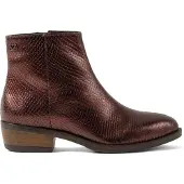 Lazamani Enkellaarsjes Dames Bordeaux Leer Size 38