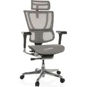 Hjh OFFICE Bureaustoel / Directiestoel ERGOHUMAN SLIM GEN2 Netstof lichtgrijs