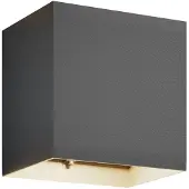 LUCANDE LED-wandlamp buiten Evie, alu / grijs / zink, Aluminium, Modern, LED wandlamp buiten