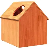 Syfax Kattenhuis 41x50x50 cm massief grenenhout wasbruin