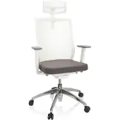 Hjh OFFICE Bureaustoel ASPEN WHITE PRO Netstof / Stof grijs