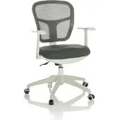 Hjh OFFICE Bureaustoel / Draaistoel TOP 108 W Netstof / Stof grijs